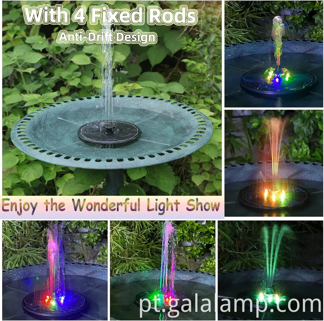 Bomba de fonte de jardim movida a energia solar ecológica para espaços tranquilos